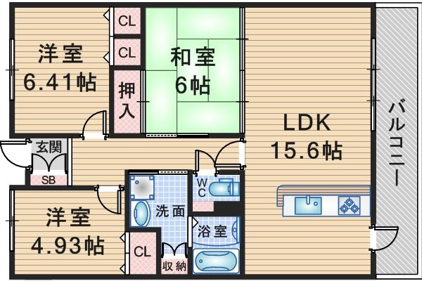 ウイング旭ヶ丘の間取り
