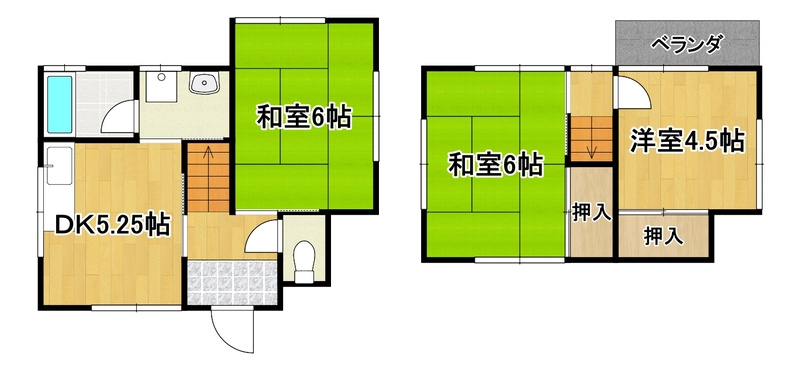 中津貸家の間取り