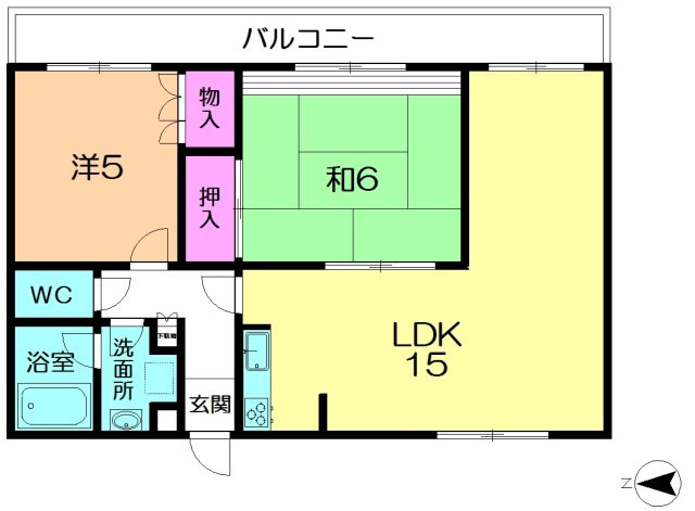 【間取り】 | オークリーフ西大寺