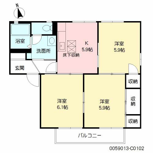 コンフォート山川の間取り