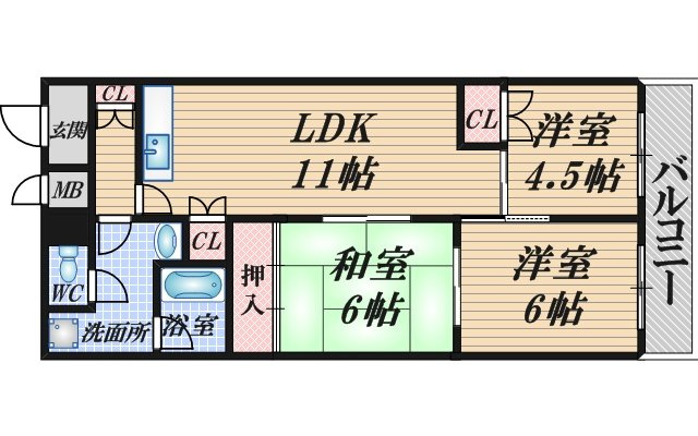 ヴィラクレストの間取り