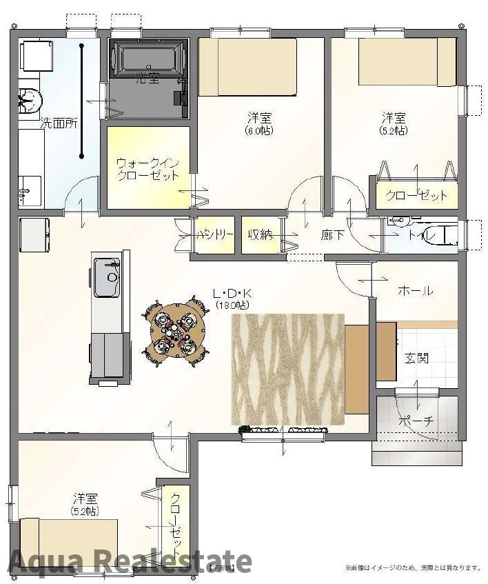 高松市岡本町の新築一戸建の間取り