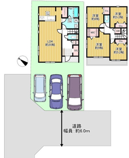 【間取り】 | 木曽西5丁目　新築一戸建て♪ | 間取り図