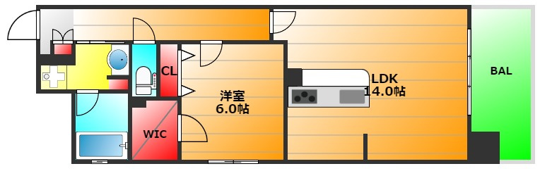 オーシャン松屋町の間取り