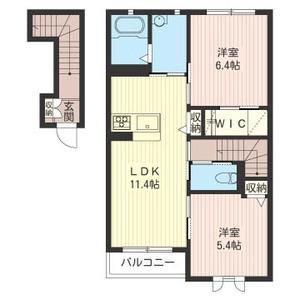 ラルジュ金山 Ｂ棟の間取り