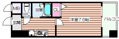 【間取り】 | ホープシティ天神橋