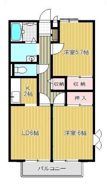 グリーンハイツ岸辺の間取り