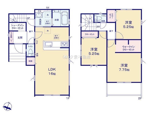《仲介手数料無料》北区奈良町161-12新築一戸建てグラファーレの間取り