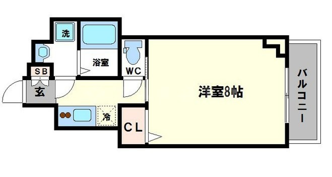 S-RESIDENCE谷町五丁目の間取り|S-RESIDENCE谷町五丁目　開放感ある間取り