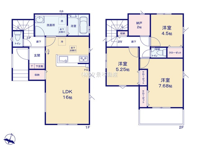 《仲介手数料無料》北区奈良町161-12新築一戸建てグラファーレの間取り