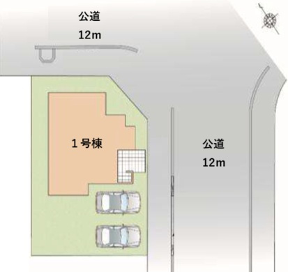 【新築戸建】札幌市北区新川3条12丁目1棟の区画図