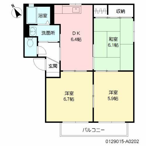 ラフォーレ・クルリA棟の間取り