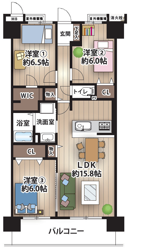 ソシエ北大阪(ｳﾞｪﾙｻﾞ北大阪)弍期棟の間取り