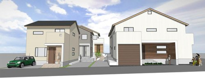 【外観パース】 | 北白川上池田町　分譲地【全6区画】