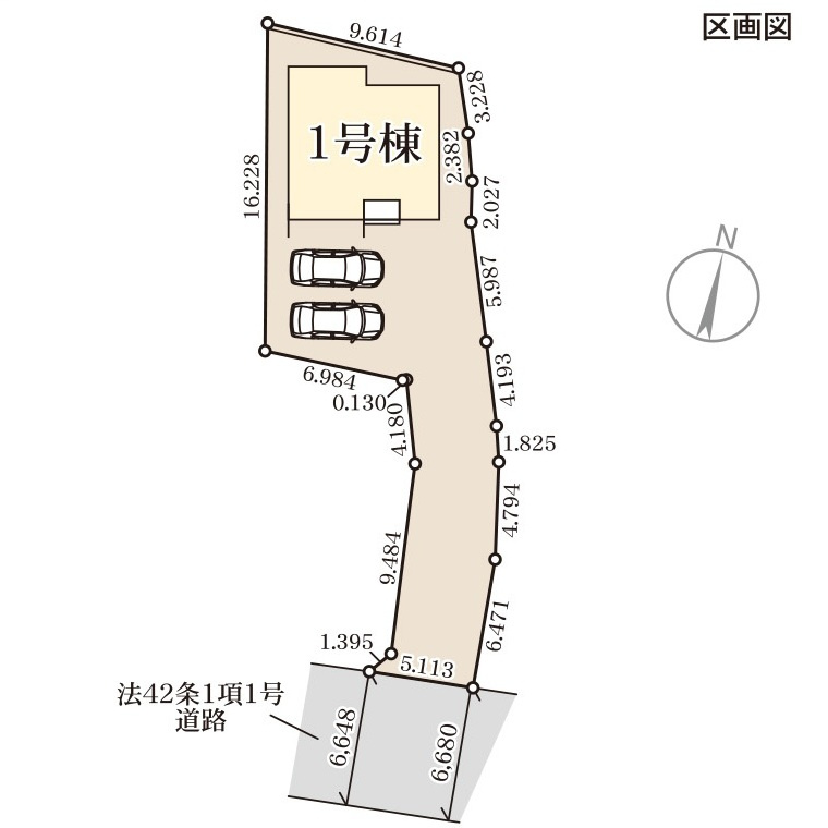 リーブルガーデン／南区護藤町第三／１号棟の区画図
