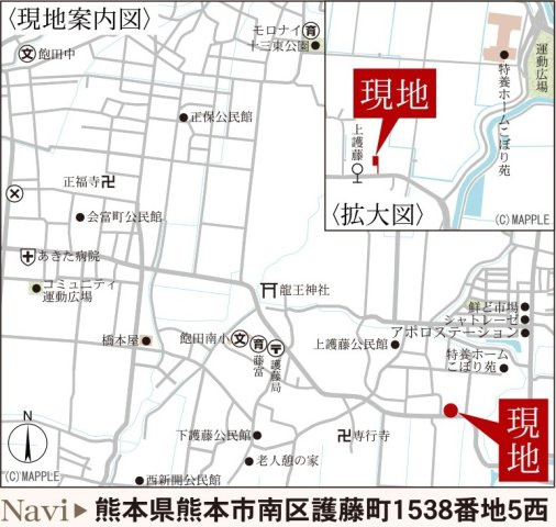 リーブルガーデン／南区護藤町第三／１号棟の地図