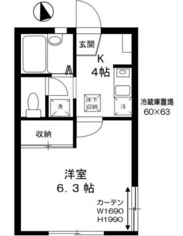 プラムコット　敷金0　礼金0　駅近の間取り