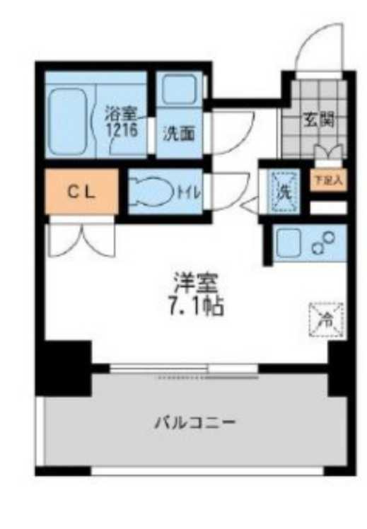 プライマル三軒茶屋　ペット相談　角部屋　オートロックの間取り