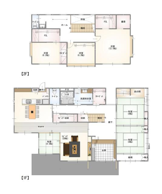 宇都宮市西川田本町４丁目　5ＳＬＤＫ　中古住宅の間取り