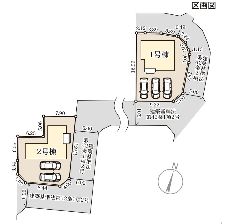 リーブルガーデン／北区楠野町第二／２号棟の区画図