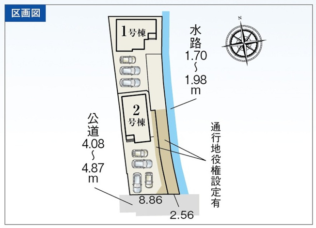 【区画図】 | 静岡市駿河区向敷地4丁目 2期 新築一戸建て 2号棟 | 2号棟の区画図です