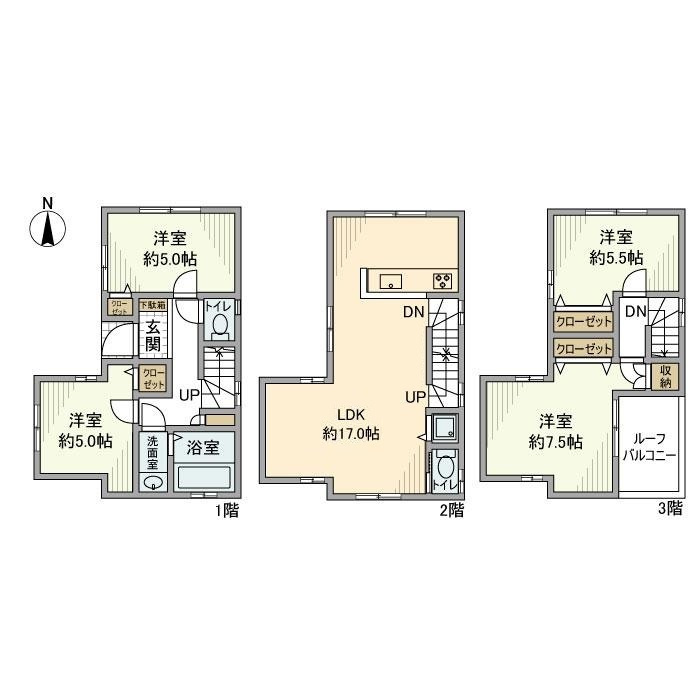 小倉戸建の間取り