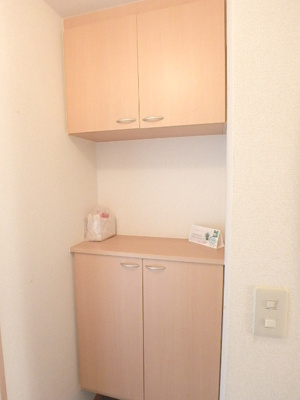 下駄箱があり、靴が収納できます