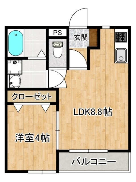 acero木風の間取り