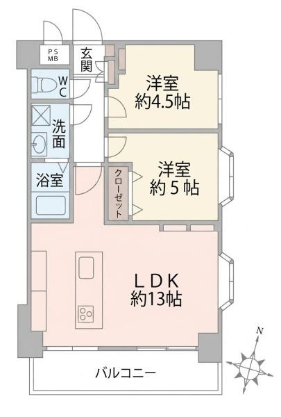扶桑ハイツ南太田の間取り|使い勝手の良い2LDK
お気軽にお問い合わせください。