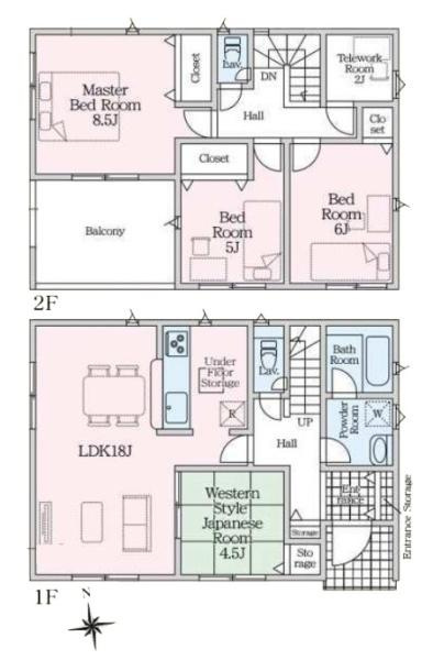 クレイドルガーデン龍田南 ２号棟 ／新築一戸建の間取り