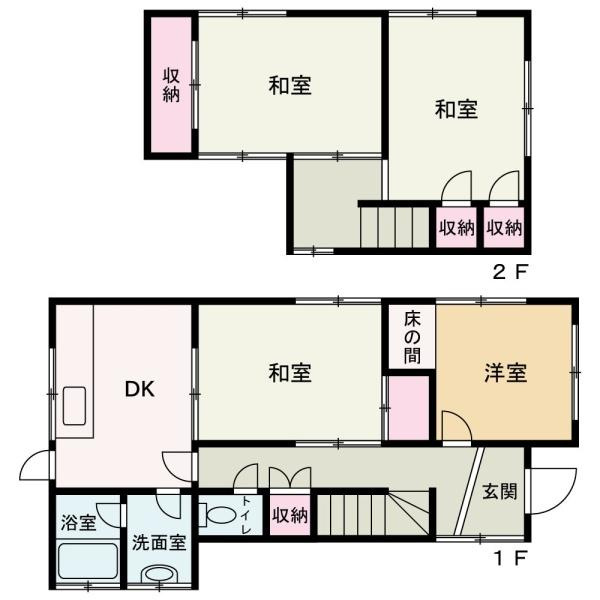 和歌山市布施屋　中古戸建の間取り