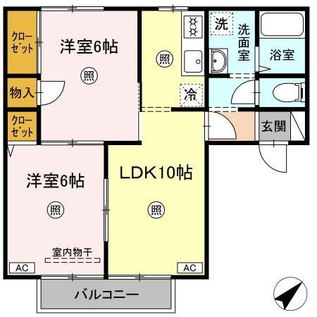 【間取り】 | ラルカンシェル　B棟