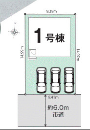 【区画図】 | リナージュ八幡市川口西扇０１期 | 区画図