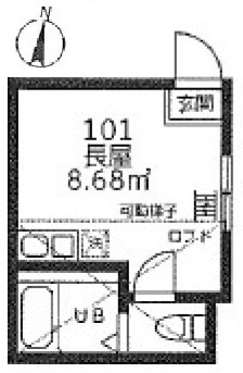 Hu横浜鶴見の間取り