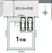 【区画図】 | リナージュ八幡市川口東扇０２期 | 区画図