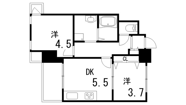 芦屋打出アーバンライフの間取り