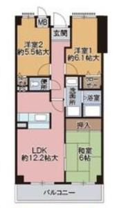 ウエストヒルズⅠの間取り