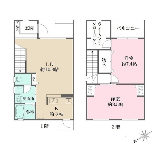 シャーメゾン北夙川B棟の間取り