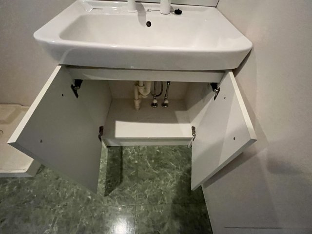 竹園マンションの洗面所
