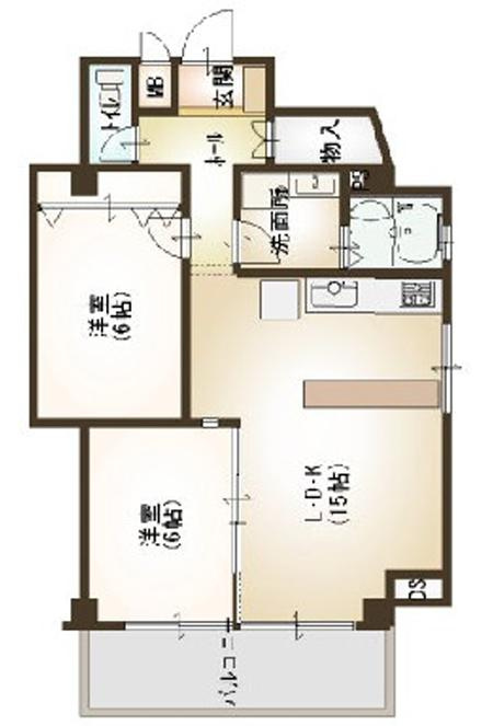 竹園マンションの間取り