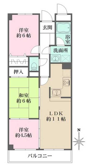 パラシオ苦楽園の間取り