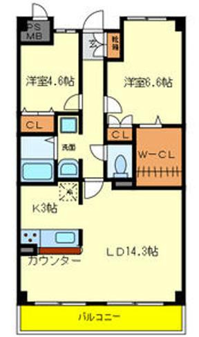 サンラトール甲陽園の間取り