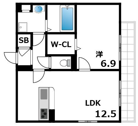 COLN KURAKUEN WESTの間取り
