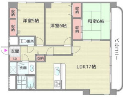 南甲子園ハイツの間取り