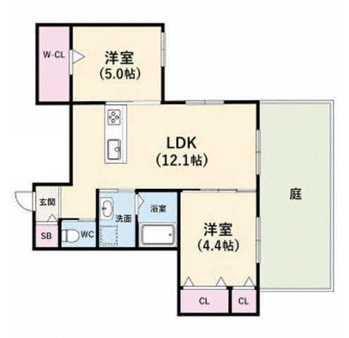 プリーマ甲風園の間取り