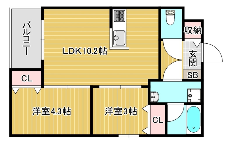 GlanZ 六ツ門の間取り