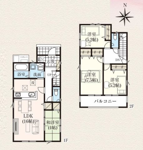 天童市東本町1期【新築建売】の間取り|間取り図