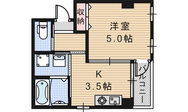 美章園メゾン寿の間取り