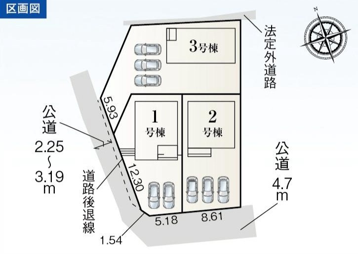 東浦町緒川天白30-1『仲介手数料無料』新築一戸建て・建売の区画図