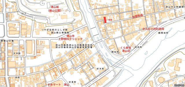 津山市林田町　売土地 98坪の地図